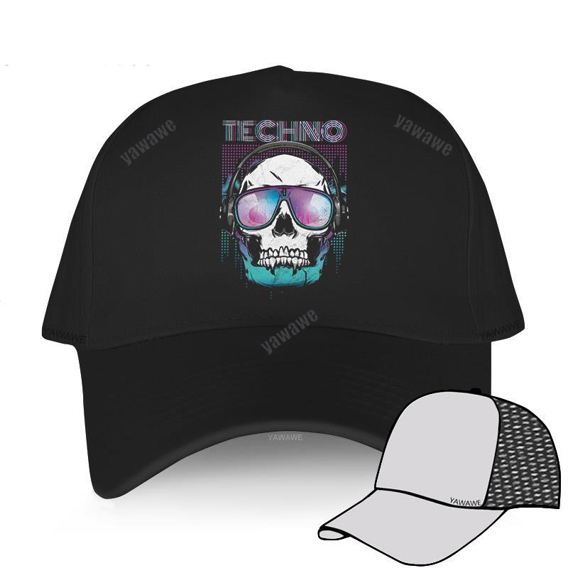 Módní značka Baseballové čepice sunmmer Snapback Hat unisex Awesome Techno Music Skull Head Adult nejnovější golfová čepice Prodyšné klobouky