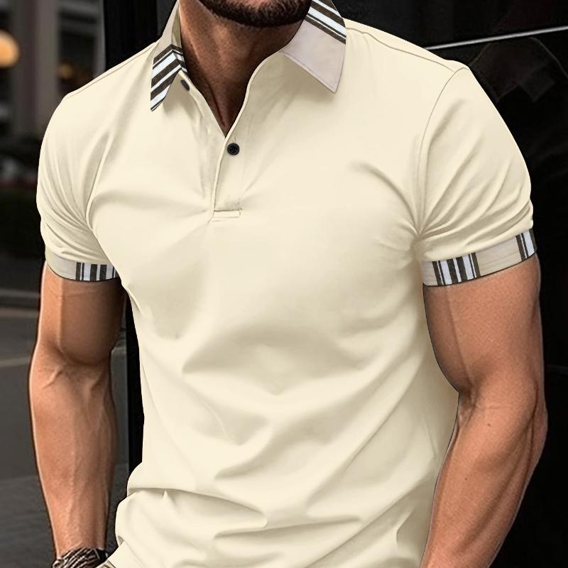

Summer Lapel Polo Shirt Button Pocket Men s Sports Tops Versatile Loose Short-sleeved XXXL хакі