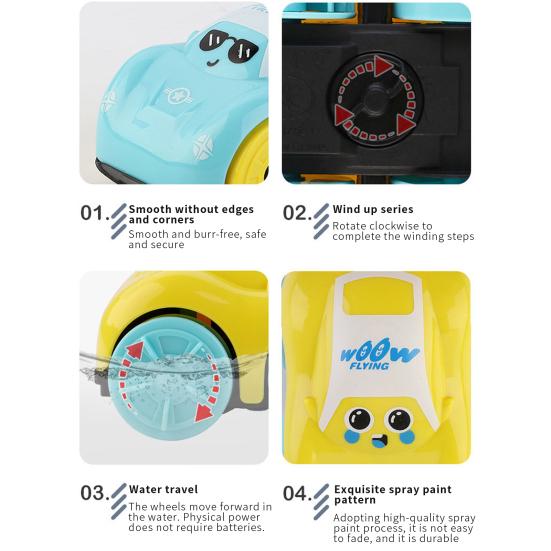 Billeke Morsomt Interaktivt Lydende Roterende Bil Baby Badeleke for Hjemmet