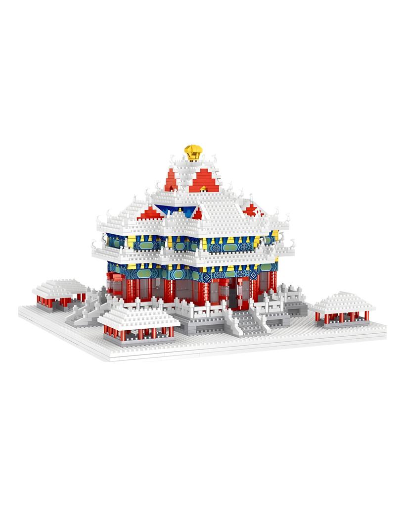 8051 World Architecture Snow Imperial Palace Turret Tower DIY Mini diamantové bloky Cihly Stavebnice pro děti bez krabice