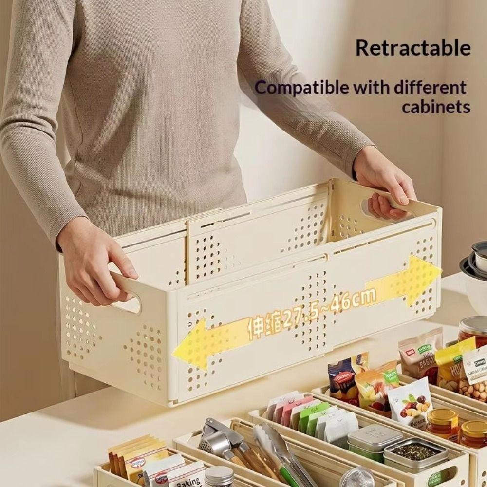 Ventilated Holes Expandable Storage Box Stackable Cabinet Storage Case  Wardrobe