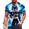 Best-selling 3D Printed Men's T-shirt Featuring Dragon Ball's Goku. Suitable for Both Adults and Children for Sports and Fitness