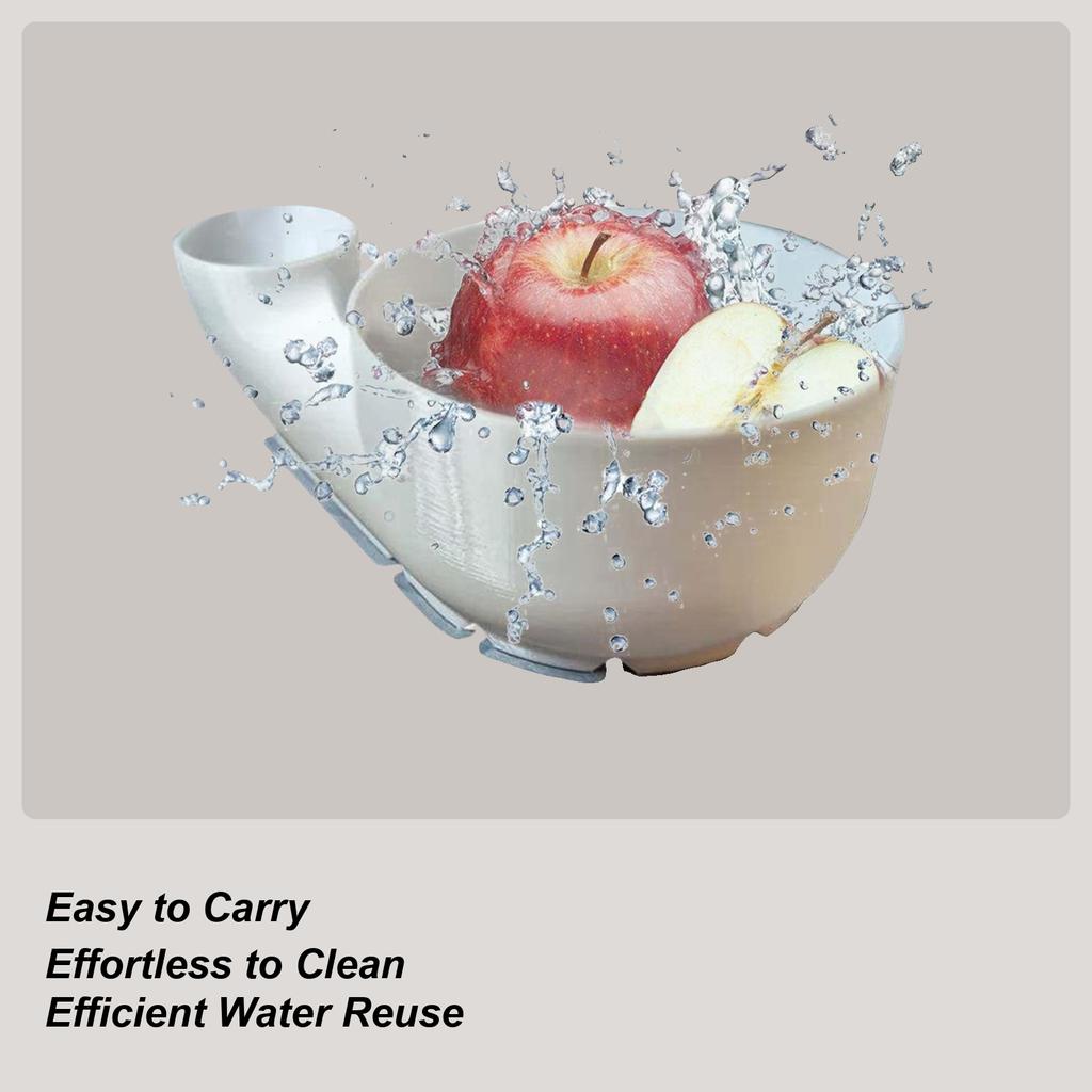 Portable Fruit Wash Bowl Vegetable Washer 3D Printing Food Washing Spinner Automatic Cleaning Machine for Meal Prep Cooking