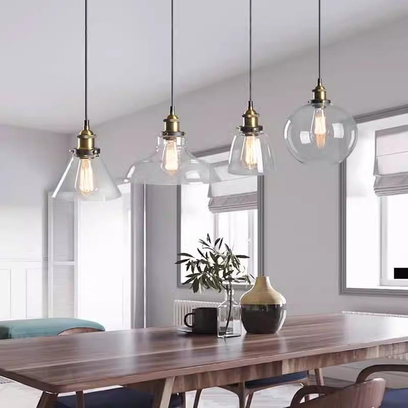 Pendant Ceiling Light Glass Shade Lighting Vintage Hanging Kitchen Room Dining