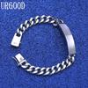 925 Sterling Silver Wedding Jewelry 10mm Side Chain Bracelet