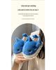 Men's and Women's Shark Cartoon Cotton Slippers: Non-slip, Plush, Thick-soled, Full Heel, Indoor/Outdoor Winter Warm Footwear