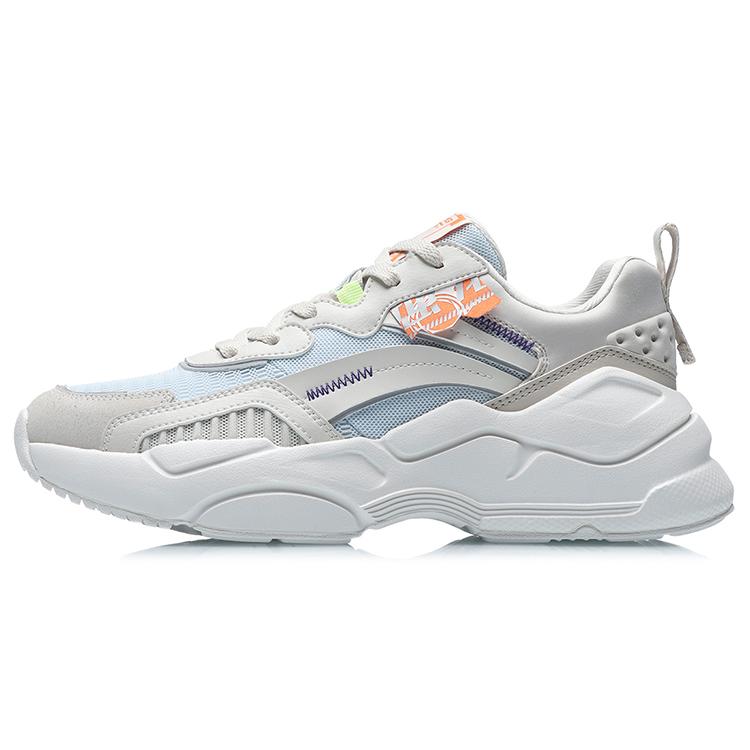 

New LiNing Candle Dragon Cushioned Anti Slip Wear Resistant Breathable Lightweight Low Top Athletic Shoes Women s Blue Gray AGCR086-1 35.5