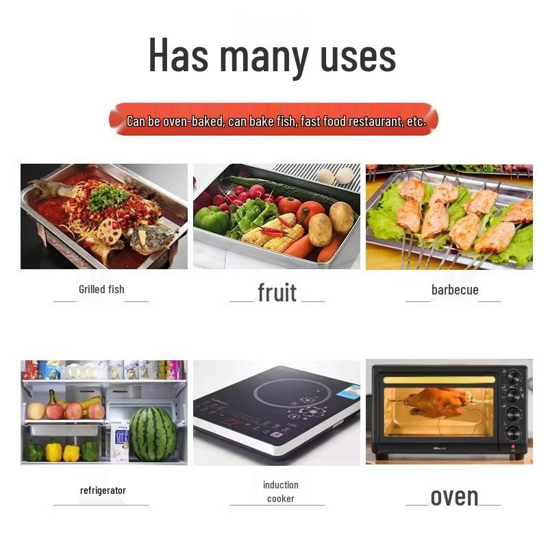 Thickened Stainless Steel Square Tray