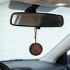 2 Round Wooden Automotive Air Fresheners Firm Wax Or Walnut For Sophisticated Look