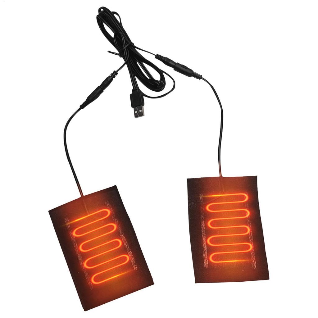 2 in 1 Winter USB Heated Pad for Women Men Gloves Cold Winter USB Heating Pad for Gloves 5V Electric Heating Pad