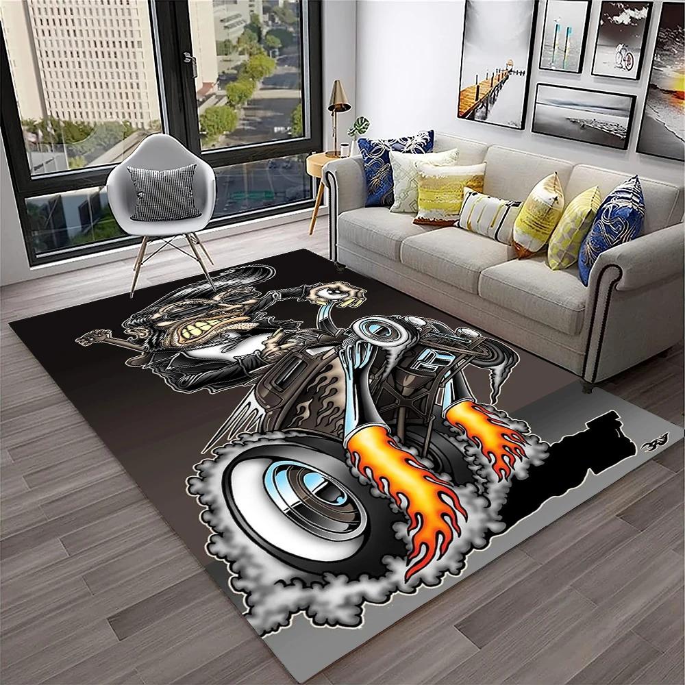 3D Funny Rat Fink Cartoon Movie Carpet Rug for Home Living Room Bedroom Sofa Doormat Decor,kids Play Area Rug Non-slip Floor Mat