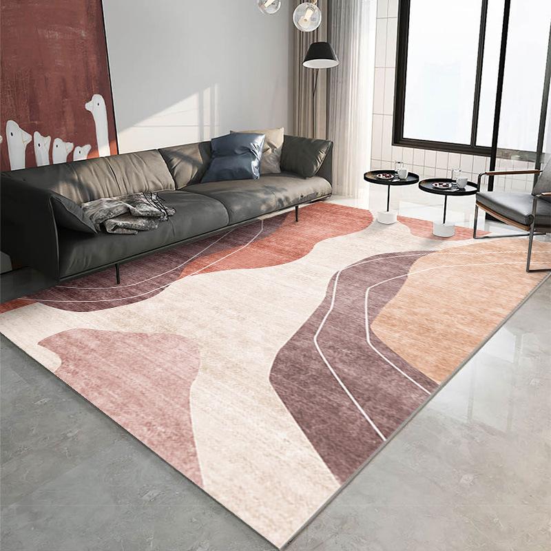 Japanese Style Quiet Wind Living Room Carpet Floor Mat Nordic Geometric Luxury Carpet Full Bedding Household Room Bedside Carpet