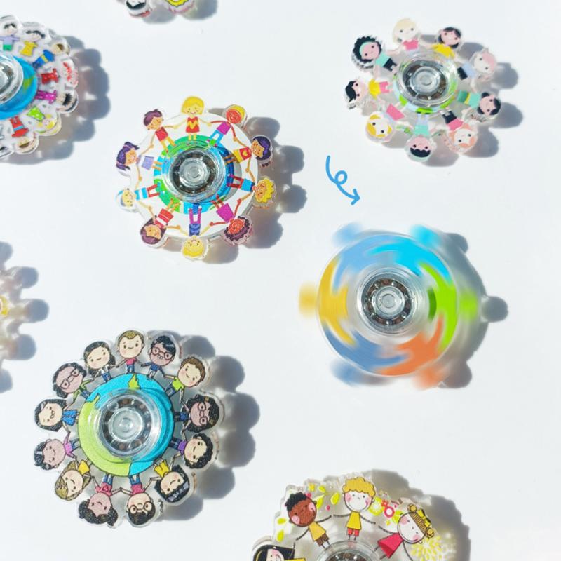 1Pc Kindergarten Classroom Prize Carnival Boy Treasure Box Gift Mini Fun Finger Spinning Top Kids Birthday Party Gift