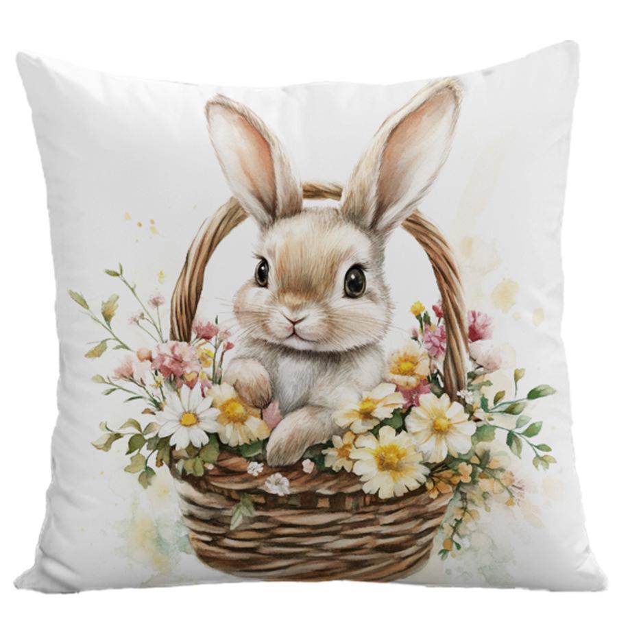 Нордическая наволочка с пасхальным кроликом Полиэстеровая наволочка для дивана и прикроватной тумбочки 4545 cm 713₽