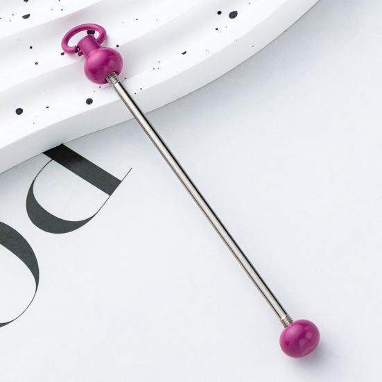 10Pcs Bead Pole Gradient Color Keychain Bars Metal Rod Links DIY Projetos Pingente Jóias Fazendo Acessórios