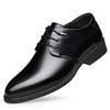 Fashion British Leather Large Size Men's Dress Shoes Autumn Winter Velvet Warm Men's Designer Shoes Fashion Increase Wedding Shoe Male
