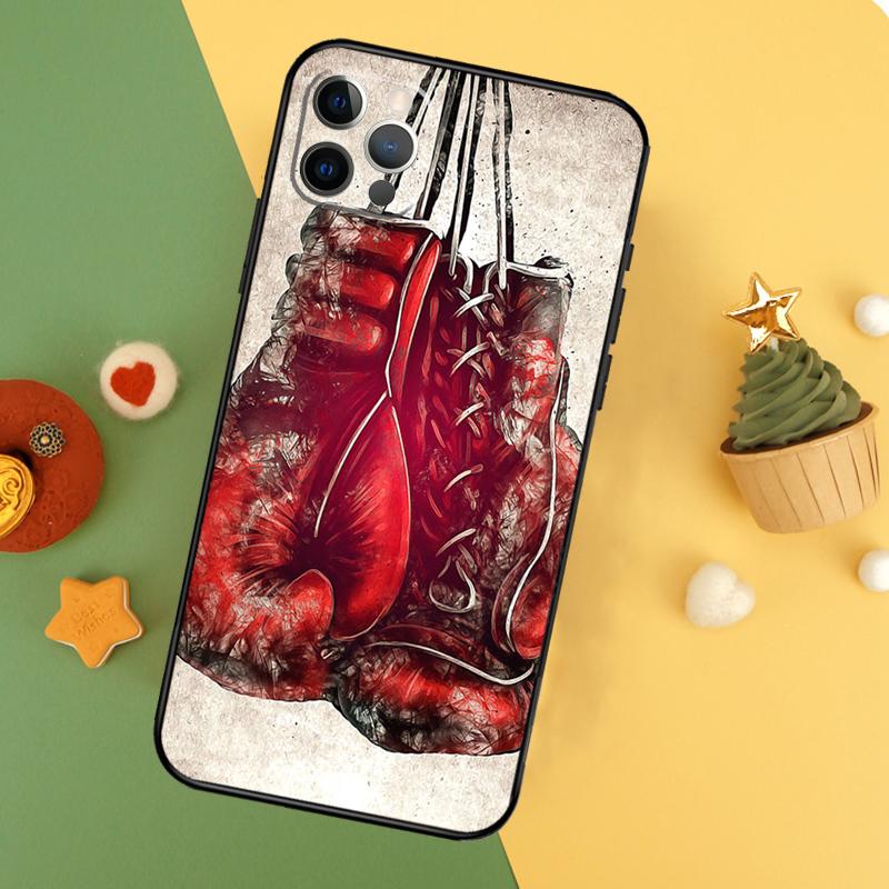 Boxing Gloves Case For iPhone 13 12 Mini 11 14 16 15 Pro Max 7 8 Plus X XR XS Max Back Cover