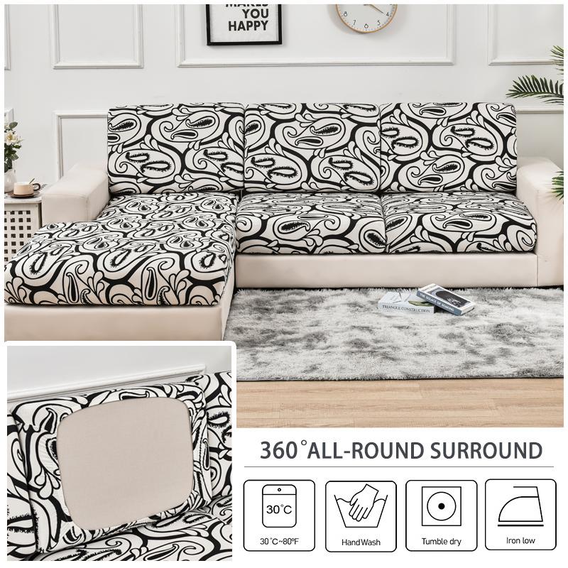 Newest Floral Sofa Seat Cushion Cover Non-Slip Chair Cover Stretch Sofa Cover For Living Room Replacement For Individual Cushion