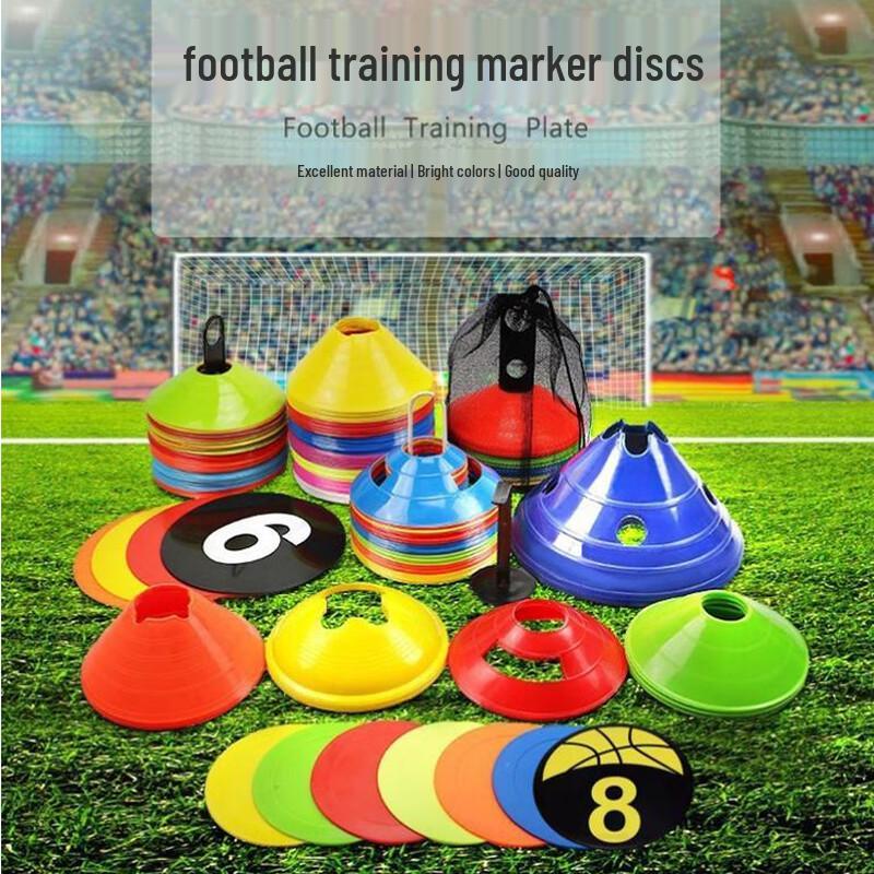 10-Pack Sports Agility Marker Discs with Stand