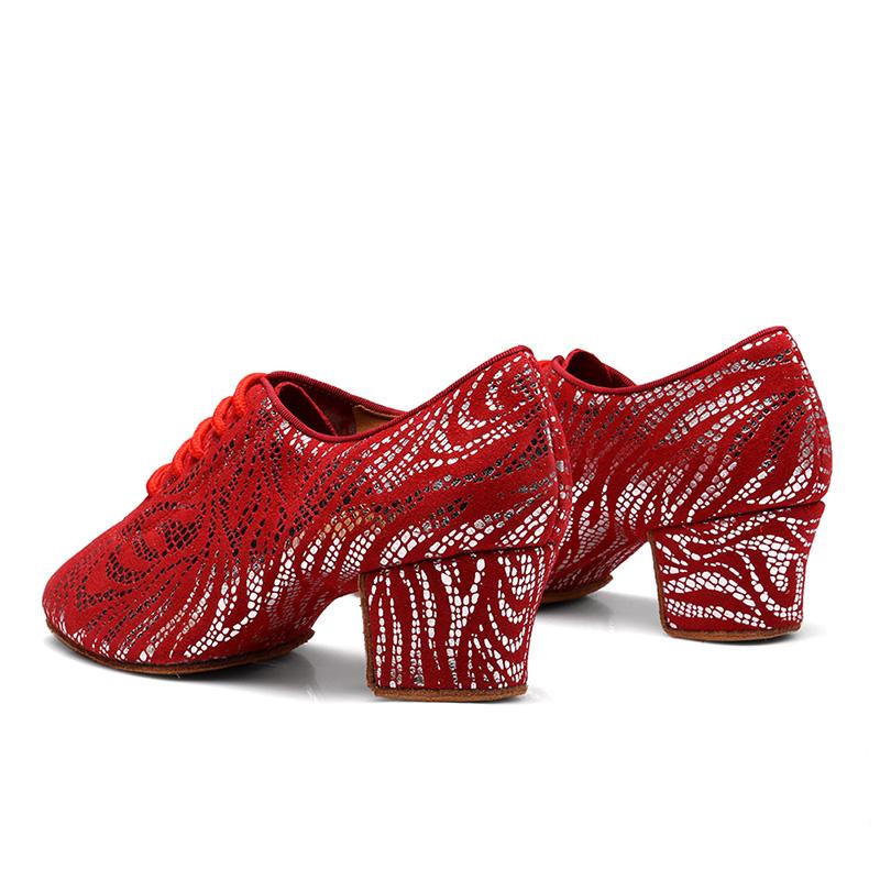 Mode Modern Jazz Dans Sneakers Kvinnor Flickor Andas Mesh Öva Dansskor Lärarskor 5 cm klack