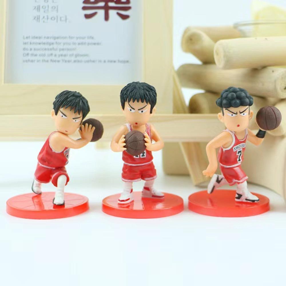 Basketball Q Edition Five Piece Set Sakuragi Hanamichi Ryukawa Maple Shobei Basketball Team Doll Handmade Ornament Decoration