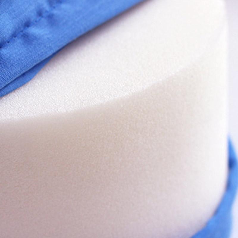 Bed Wedge Pillow Blue Triangle Foam Concealed Zip Removable Washable Sleeping Pillow for Back Suppor
