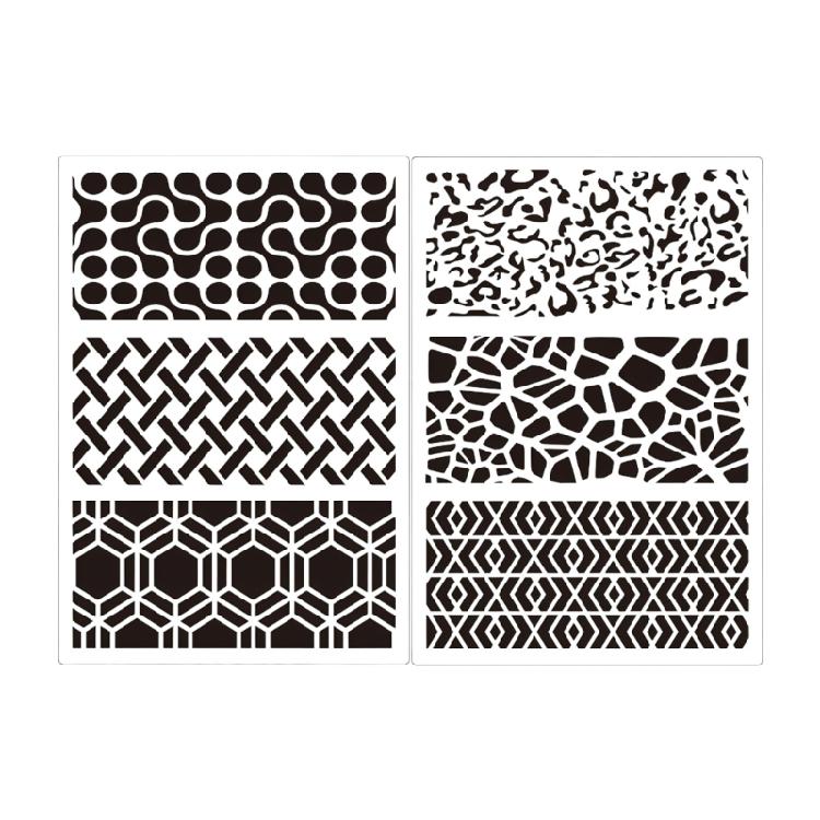 

6Pcs Hollow Out Reusing Detailed Drawing Guides Templates to Beginner And Professional In Journaling Or Art Classes