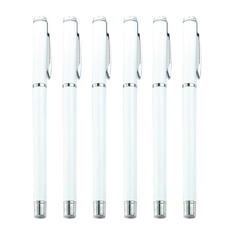 

6Pcs Metal Ballpoint Pen with Pen Clip Office Signing Pen for Office School, 0.5MM Pen Tip Smooth to Write белый
