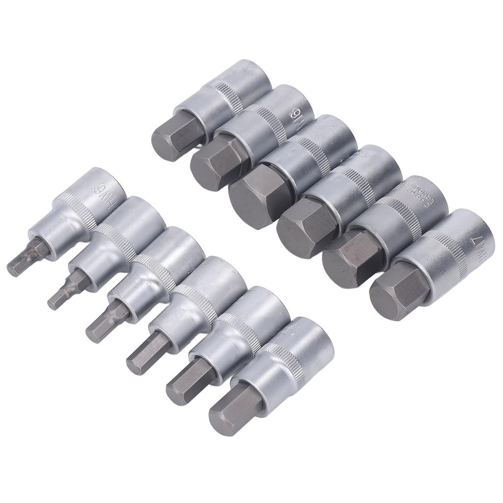 12PCS Drive Socket Set Steel High Hardness Wear Resistant 1 2in Drive Master Impact Socket Set for Auto Repair