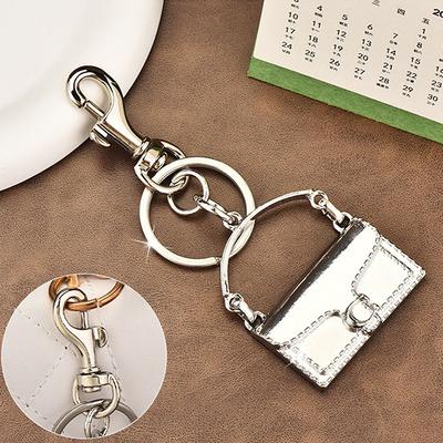Modaya Uygun Zarif Mini El Çantası Şeklinde Anahtarlık Kolye Kadınlar İçin Biblo Metal Anahtarlık Sırt Çantası Dekorasyon Aksesuarları Hediyeler