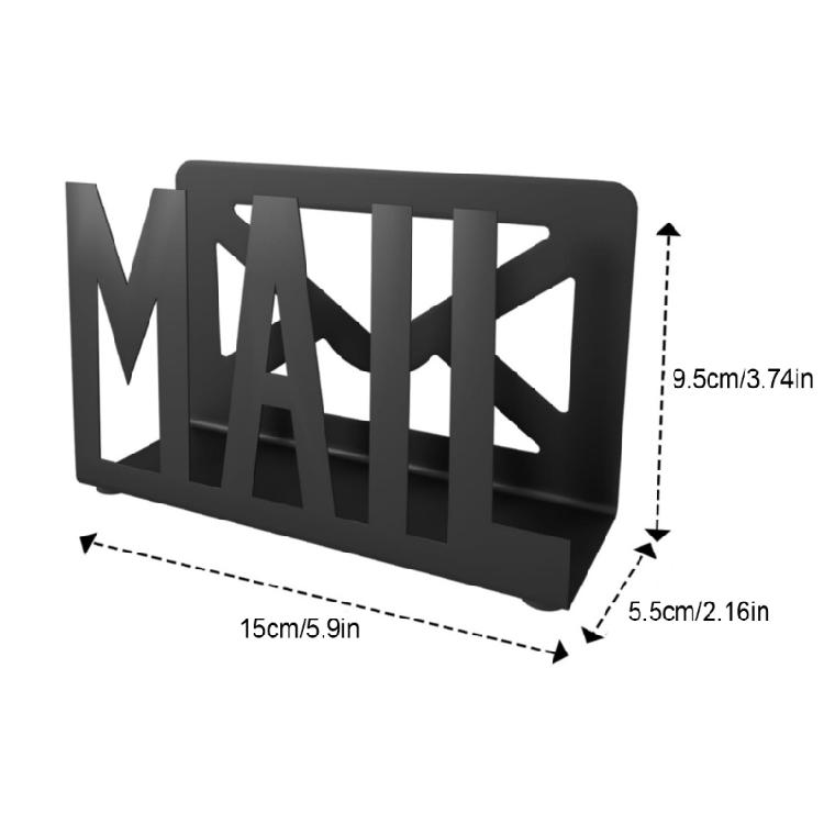 Portable Sturdy Iron Mail Holder for Desk Organization with Thick Sections and Modern Elegant Look Home Organization
