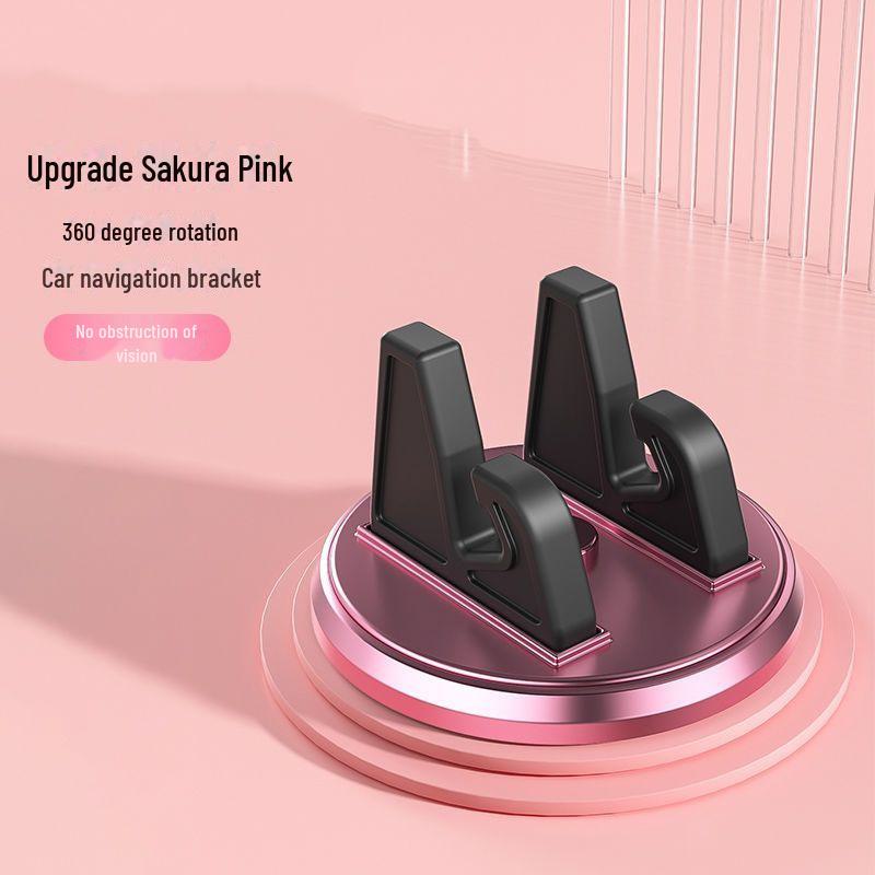 

Универсальный автомобильный держатель телефона с присоской для навигации в центральной консоли 2021 года 360° rotating bracket розовый