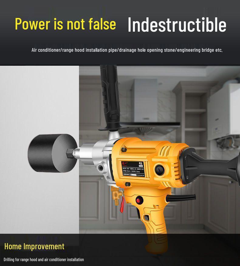 High-Power Handheld Wet/Dry Core Drill for Concrete and Water Drilling