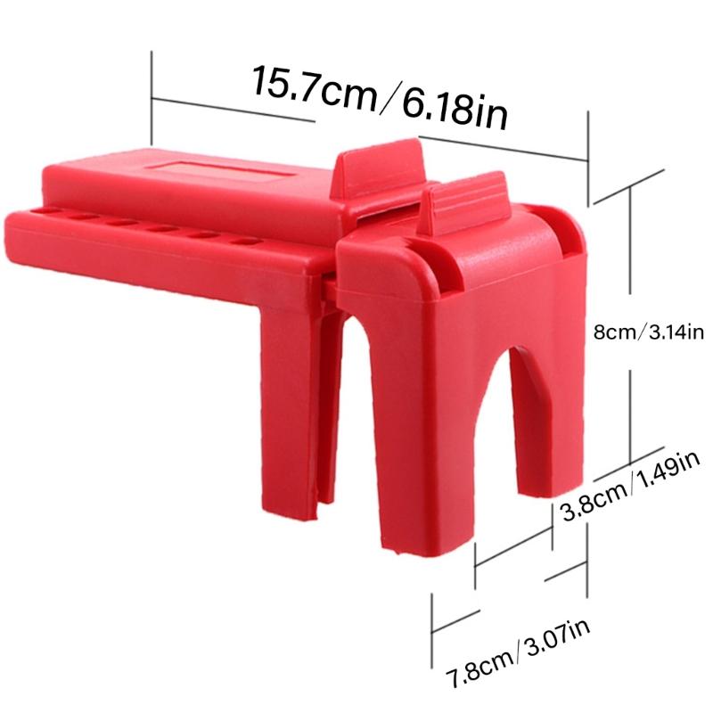 Adjustable Valves Lock Out Set Accessory with 1/2Inch to 4.25Inch Pipe Size Sturdy Plastic Construction 2Pcs Set