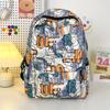 Women Large Capacity Backpack Men's Graffiti Print Backpack Student Schoolbag