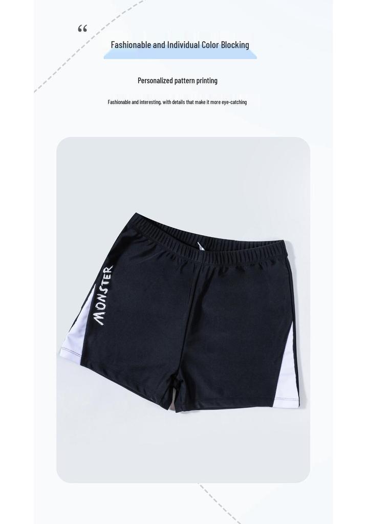 2026 Chubby Boy Plus Size Swimwear Set: Quick-Dry, High Elastic Two-Piece Shorts for Boys