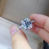 Exquisite Women's 5 Carat D Color Moissanite Emerald Ring - European American Style, Hot Sale