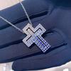 D Letter Diamond Cross Necklace: Luxurious, Versatile, Unisex Clavicle Chain