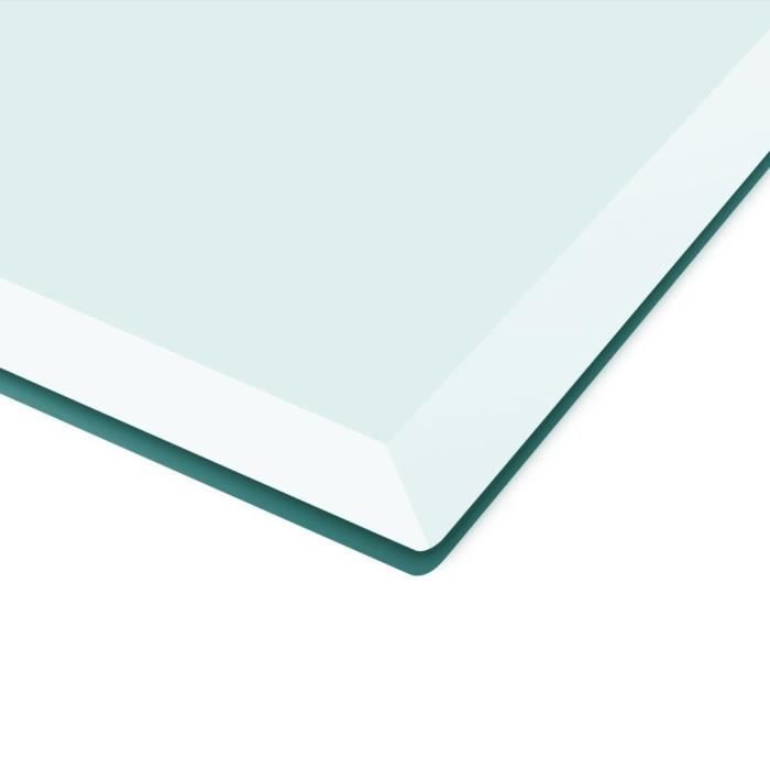 Dessus de table - vidaXL - Rectangulaire - Verre trempé - 1200 x 650 mm - Transparent