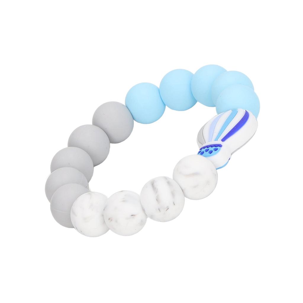 Baby Teething Bracelet Loose Silicone Round Handcrafted Infant Bracelet Teether Toys for Nursery