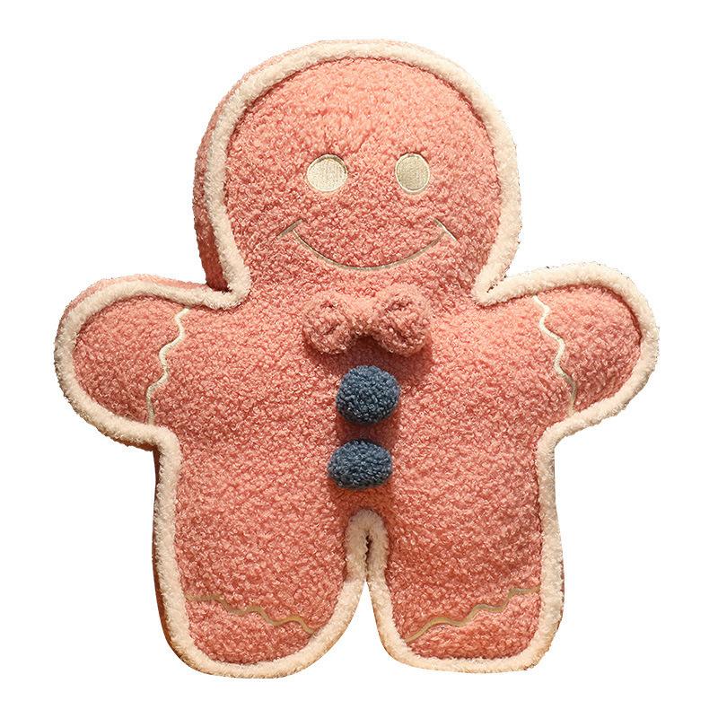 Plush Gingerbread Man Stuffed Doll Soft Throw Pillow Decorations Children Kids Birthday Present Gifts