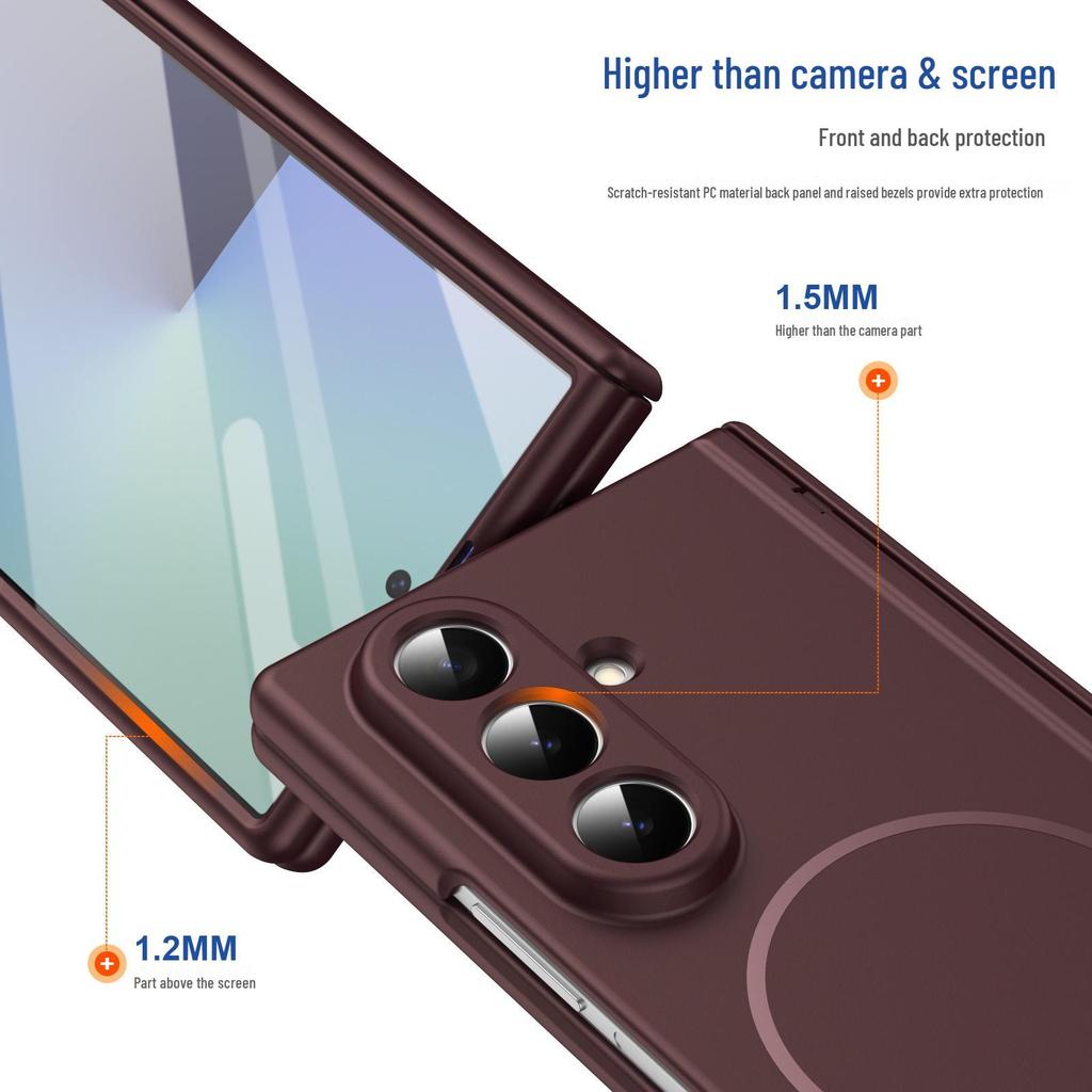 Samsung Z Fold7 Magnetic Wireless Charging Case with Hinge Protection