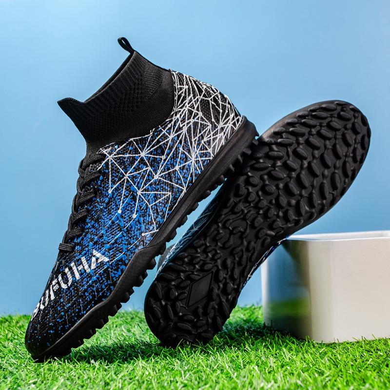 Football Shoe High -top TF Crushed Nails Male and Female Adult Children's Nail Shoes Training Shoes Artificial Grass Football Boots