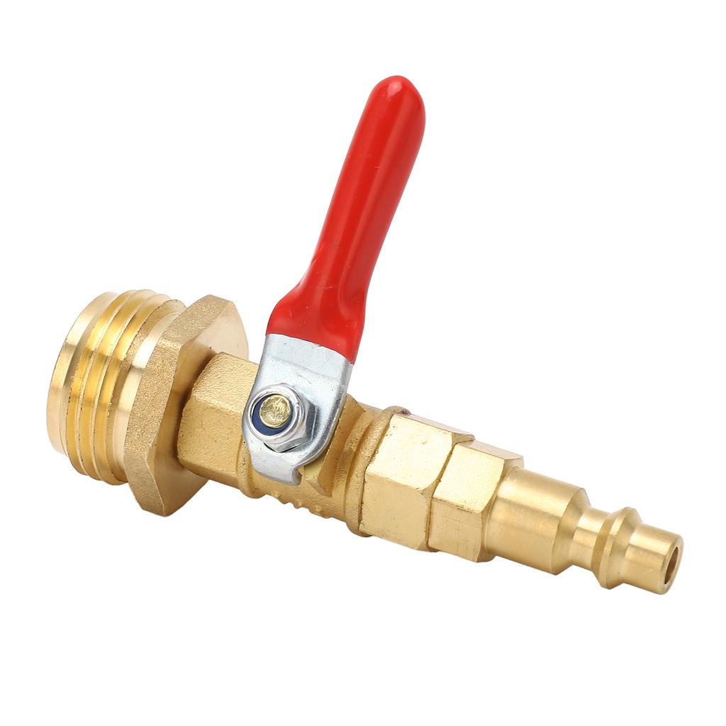 Dual Purpose Winterize Adapter with Quick Plug Brass Ball Valve 3 4in GHT Thread for RV Camper Boat Trailer