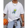 Tennis T Shirt White Tennis Ball and Racket Splash Design for Sports and Casual Wear