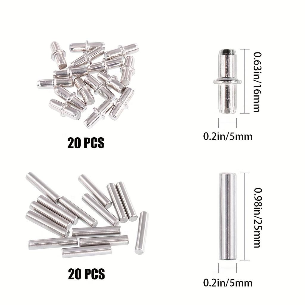 90pcs Cabinet Shelf Pegs, 5mm Shelf Pins, Metal Shelf Bookshelf Pegs, Shelf Pin Shelf Holder,  Shelf Pins 5mm Peg Shelf Holders