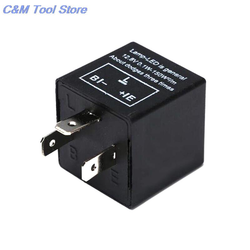 LED Flasher 12V Adjustable Frequency LED CF14 3 Pin Adjust 12V LED Flasher Relay Car Turn Signal Indicator Blinker Light