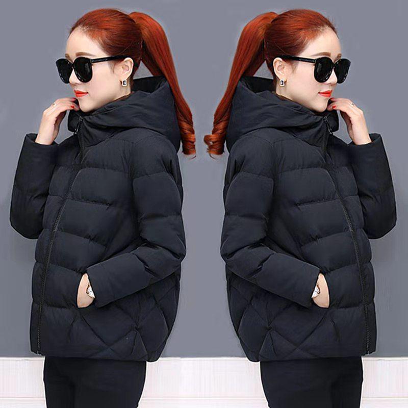2025 Women's Short Korean Style Hooded Cotton Jacket - Winter Fashion Padded Outerwear