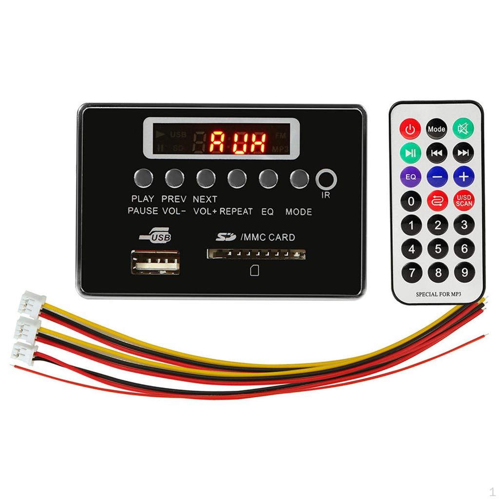 Audio Remote Module 5V/12V USB 5.0 WMA/WAV Player Decode Receiver for Speaker Other Appliances