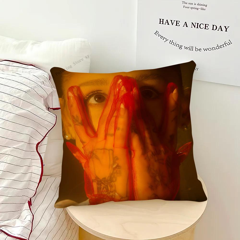 A- Arianas Singer G-Grande Pillow Case Square Pillow Bedroom Sofa Leisure Comfort Cushion Car Living Room Home Decoration